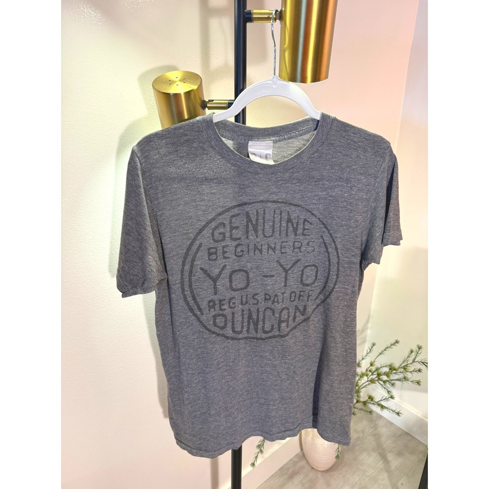 Palmercash Duncan Yo-Yo Graphic T-Shirt‎ Mens Heather Grey Retro Toy Tee